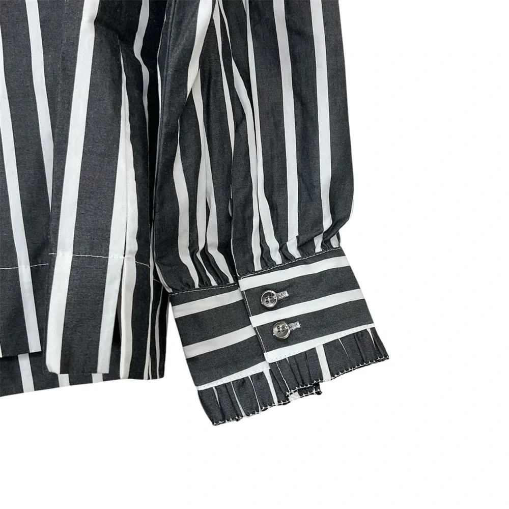 J. Crew Striped Off The Shoulder Top With Bow Size XS